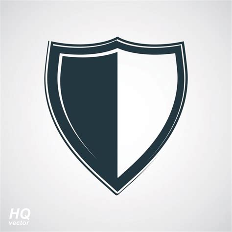 Premium Vector Vector Grayscale Defense Shield Protection Design