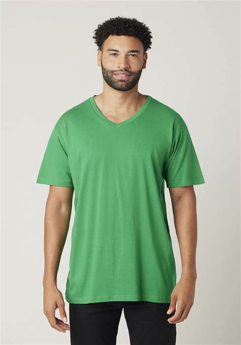 Mc1047 Cotton Heritage Mens Chicago Cotton V Neck T Shirts Kelly Green