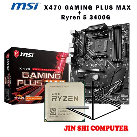 Amd Ryzen 5 3400g R5 3400g Cpu Msi X470 Gaming Plus Max Conjunto