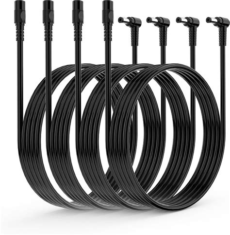 Tonton 4 Pack Dc Power Extension Cable 05m 164ft 55mm X 21mm 90 Degree Right