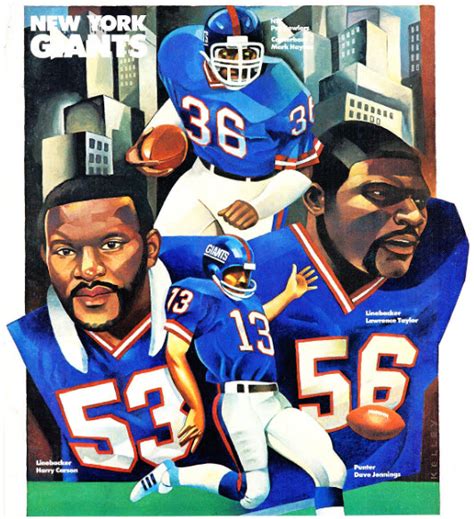 Pro Football Journal Presents Nfl Art New York Giants By Kelly