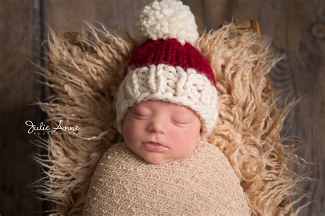 Knitting Patterns Galore Santa Christmas Pompom Hat