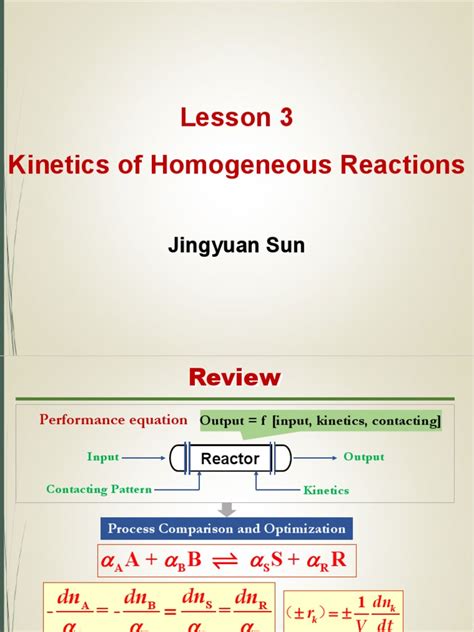 (Final Version) Lesson 3 - Kinetics of Homogeneous Reaction | PDF ...