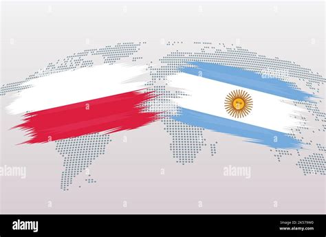 Poland Vs Argentina Soccer Ball In Flag Hi Res Stock Photography And