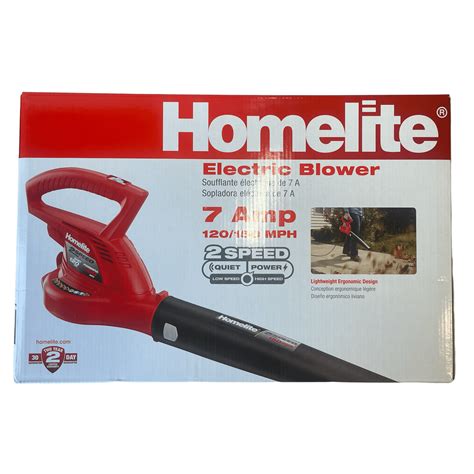 Homelite 150 Mph 233 Cfm 7 Amp Electric Leaf Blowersweeper