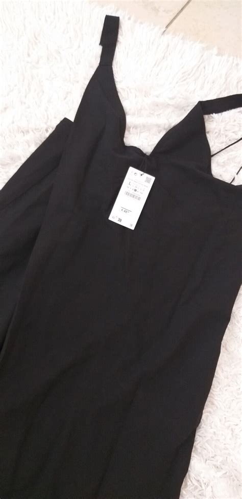 Zara Leinenmixkleid Midikleid Maxikleid Schwarz Neu Gr L Ebay