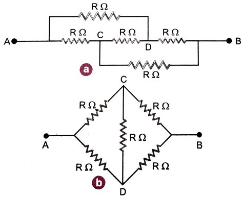 Calculate The Equivalent Resistance Between Points A And B In Each Of