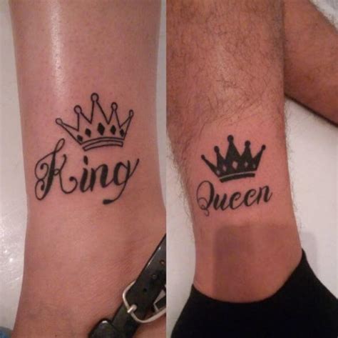 Matching King And Queen Tattoos For Couples