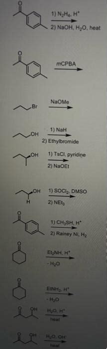 Solved N H H Mcpba Nah Ethylbromide Tscl Chegg