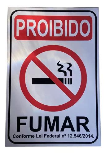 Placa Proibido Fumar 20x30 Sinalização Lei Federal