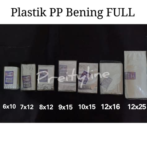 Jual Plastik Pp Bening Full Kantong Snack Makanan Souvenir