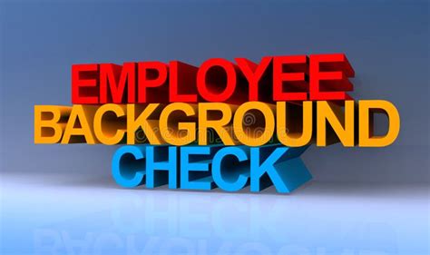 Employee Background Check On Blue Stock Illustration Illustration Of