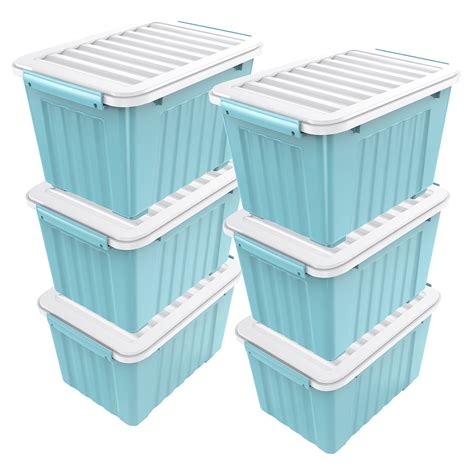 Sterilite 62 Qt Modular Latch Box Teal Sachet Available In Case Of 6