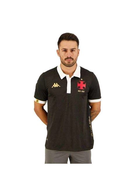 Camisa Kappa Vasco Da Gama Iii Masculina Preto Esporte Legal