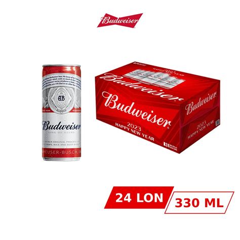 Thùng 24 Lon Bia Budweiser Tết 330ml lon Kit Voucher