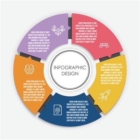 Vector Circle Infographic Template For Presentationround Chart With