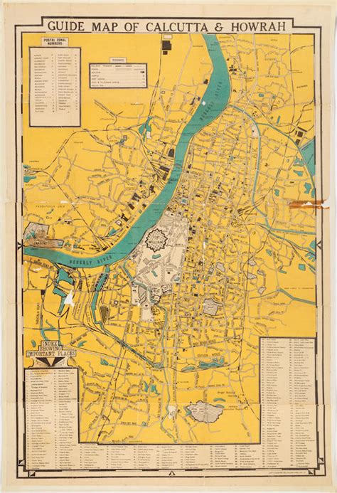 Bonhams : CALCUTTA AND BENGAL - MAPS. Guide Map of Calcutta & Howrah ...