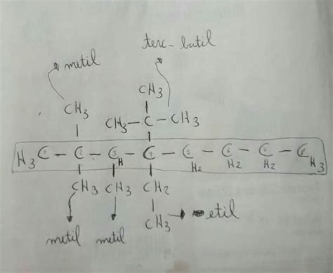De a fórmula estrutural do composto 4 terc butil 4 etil 2 2 3 trimetil
