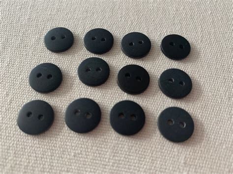 Small black sewing buttons plastic sewing buttons 1/2 black | Etsy