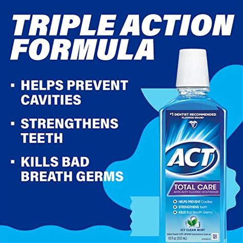 Act Total Care Anticavity Fluoride Mouthwash Fl Oz Pk Kills Bad