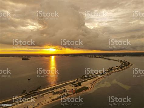 A Drone Photo Of Dunedin Causeway Florida Stock Photo Download Image