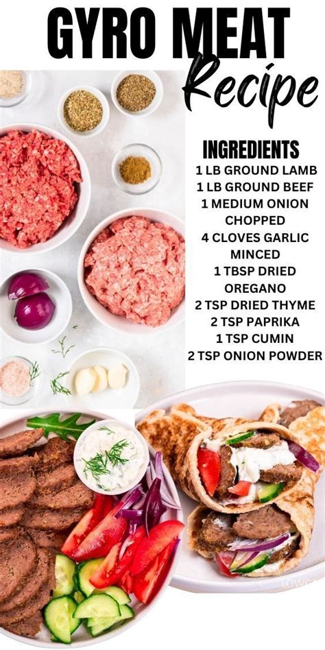 Gyro Meat Recipe In Lamb Gyro Recipe Greek Meat Recipes Gyro