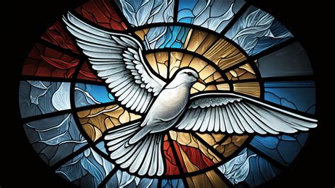 Beautiful Stained Glass Holy Spirit Dove Pentecost Generative