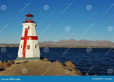 Lighthouse, Lake Havasu, Arizona Stock Image - Image of rocks, arizona: 28635549