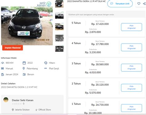 Tips Kredit Mobil Bekas Dp Juta Angsuran Hanya Juta Setir Kanan