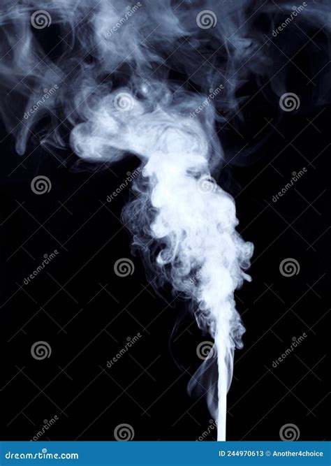 Incense Vapor Smoke Rises On Black Stock Image Image Of Vapor Smog