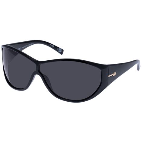 Polarity Black Uni Sex Shield Sunglasses Le Specs