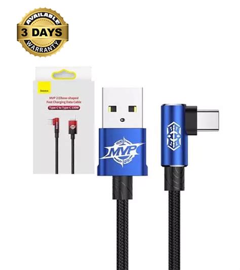 Buy Baseus Mvp Elbow Shaped Type C To Type C Fast Charging Data Cable