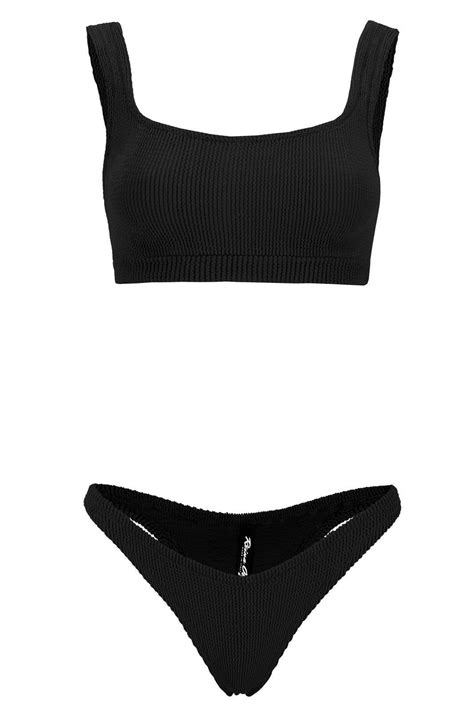 Reina Olga Ginny Boobs Stretch Bikini Set In Black Lyst