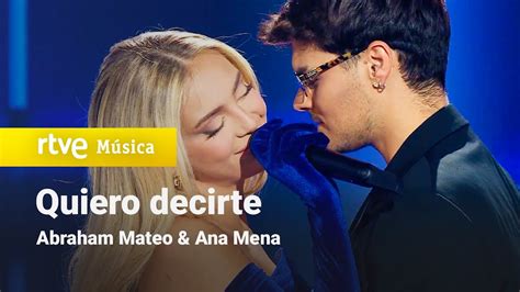 Abraham Mateo Ana Mena Quiero Decirte Feliz 2023 YouTube