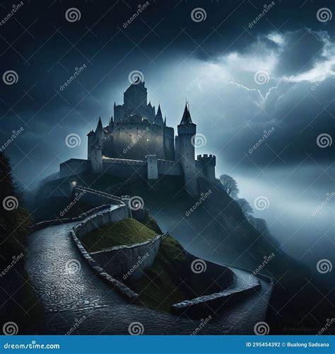 Storming of Medieval Castle Fortress Siege of City Stock Illustration