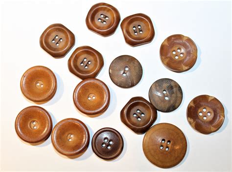 15 Assorted Antique Vegetable Ivory Tagua Nut Buttons