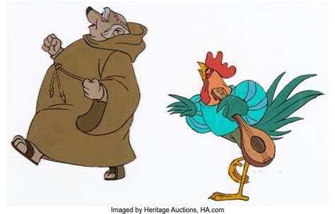 Robin Hood Friar Tuck and Alan-A-Dale Production Cel Walt Disney, 1973 ...