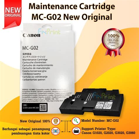 Jual Maintenance Cartridge MC G02 New Original Waste Ink Printer Canon