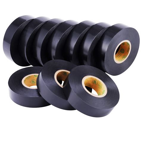 Lichamp 10 Pack Black Electrical Tape Waterproof 34 In X 66ft