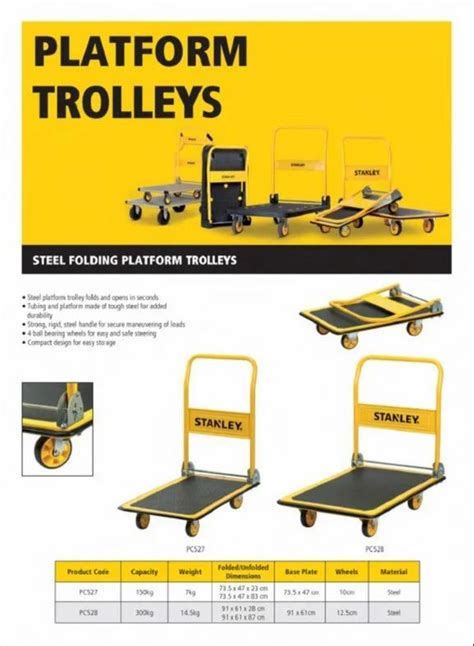 Mild Steel Manual Platform Trolley For Industrial Load Capacity