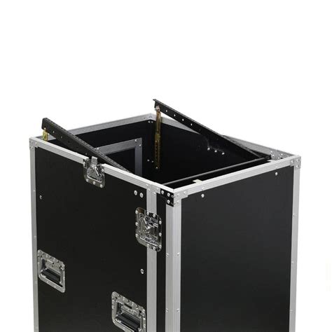 14 Space ATA Rack Case with DJ Work Table | 16U 19" PA/DJ Wood Rack Case | Seismic Audio