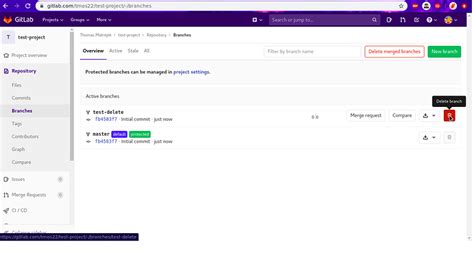 Remove Branch Via Webide How To Use Gitlab Gitlab Forum