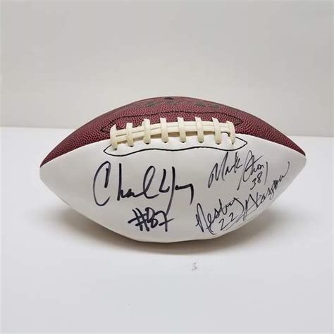 Buy the NFL Football Players Signed Autographed Ball | GoodwillFinds