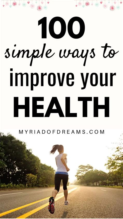 Simple Ways To Improve Your Health Myriad Of Dreams