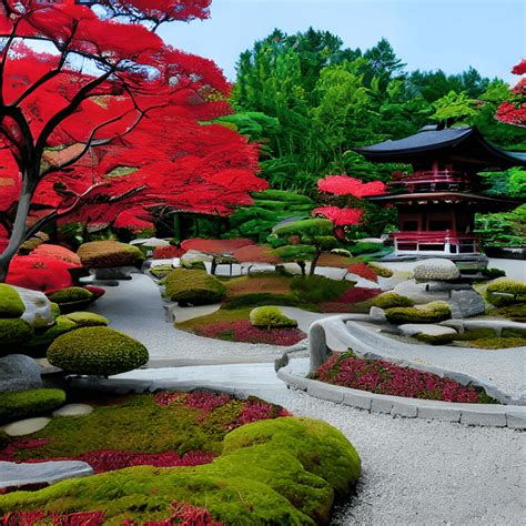 Japanese Style Garden Graphic · Creative Fabrica