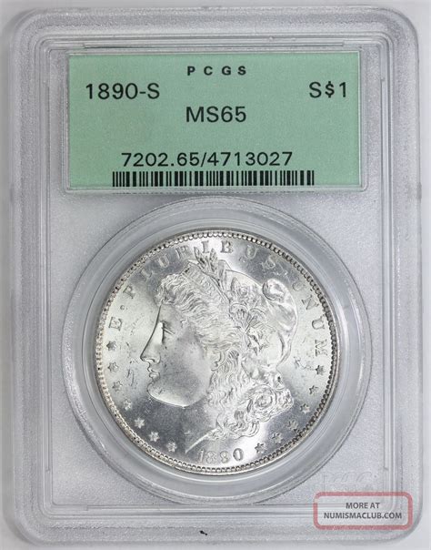 1890 S Morgan Silver Dollar Ms 65 Pcgs 3027