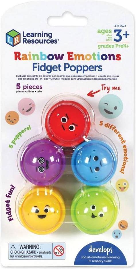 Learning Resources Rainbow Emotion Fidget Poppers Pack Ler Price