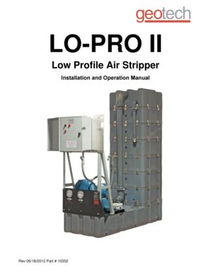 Fillable Online Geotech Lo Pro Ii Installation And Operation Manual