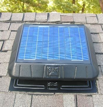 Solar Powered Attic Fan Flat Base W Cfm W Thermostat