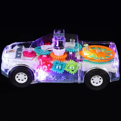 Transparent Gear Car Batteries Battery Operated Toy Toys Bump and Go ...